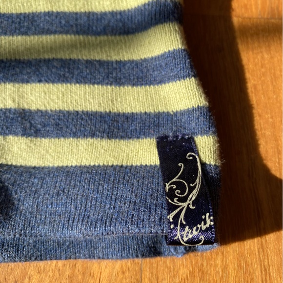 2000s Twik Simon’s Striped Women’s Cotton Polo Shirt vintage with cap sleeves - Picture 3 of 8